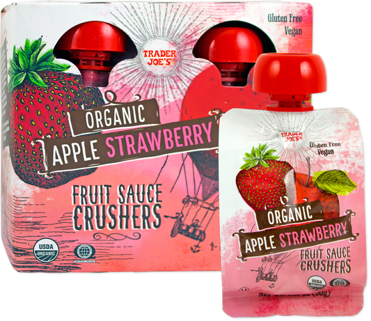 Trader Joe's organic apple strawberry fruit sauce crushers