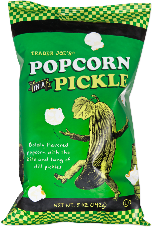 Trader Joe's Popcorn In a Pickle snack bag