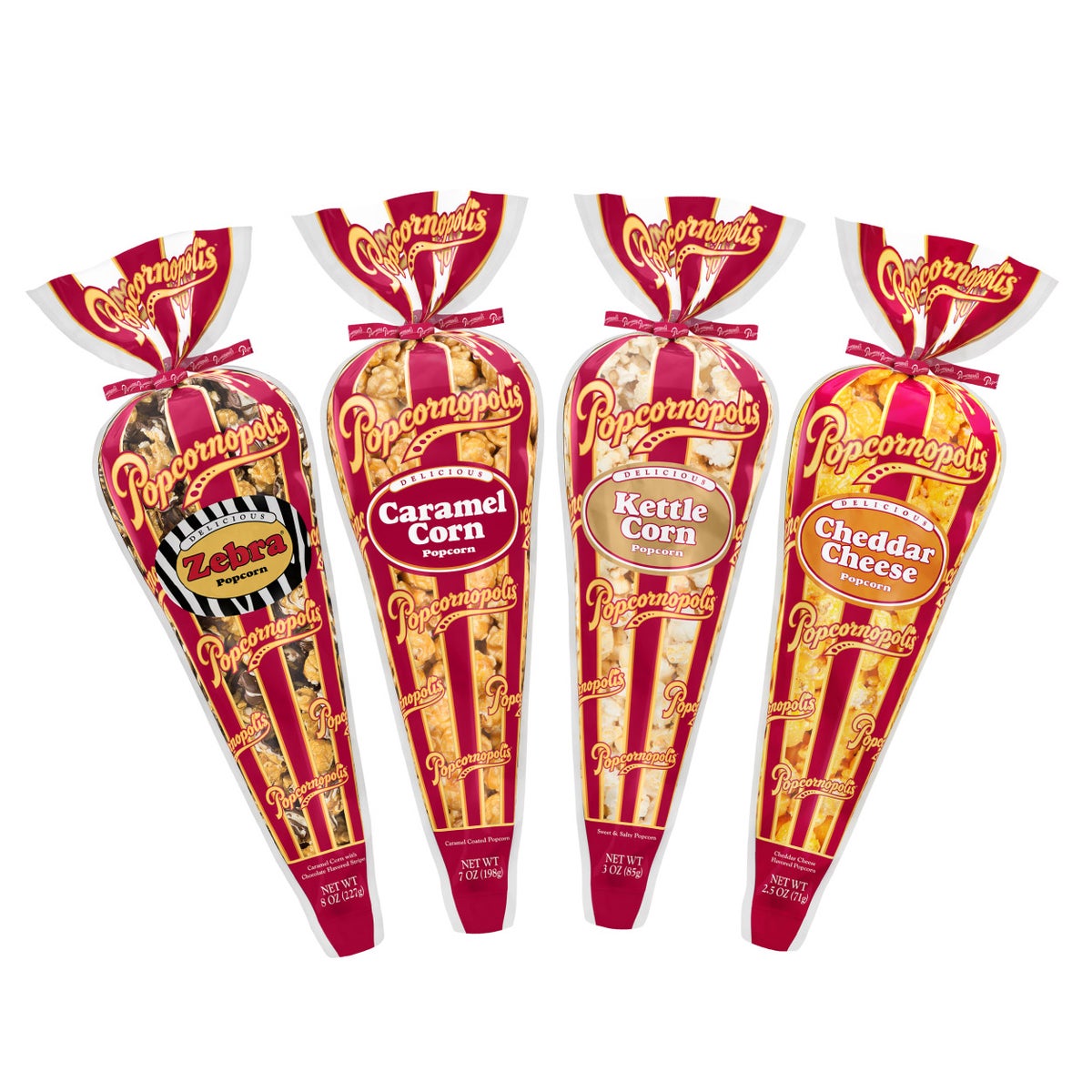 Caramel corn tall gourmet popcorn cone