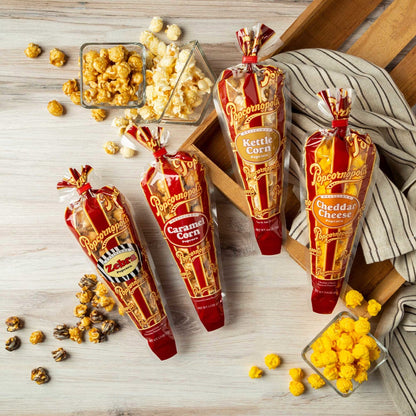 Cheddar cheese tall gourmet popcorn cone