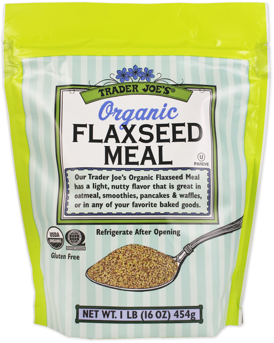 Trader Joe's organic flaxseed meal package
