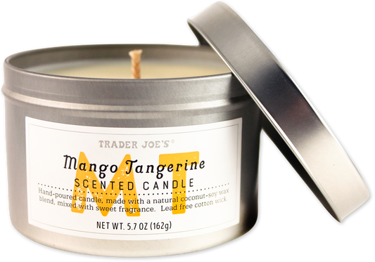 Mango Tangerine scented candle by Trader Joe's