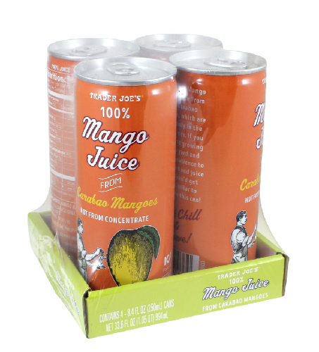 Trader Joe's 100% Mango Juice from Carabao mangoes