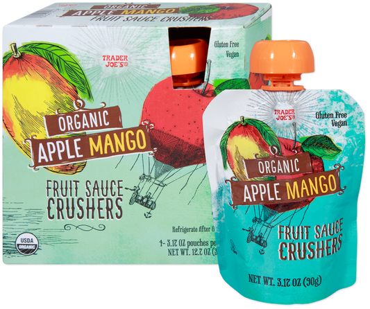 Trader Joe's Organic Apple Mango Fruit Sauce Crushers pouch