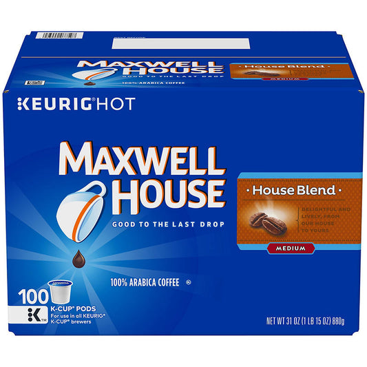 Maxwell House House Blend medium roast K-Cup coffee pods 100 count