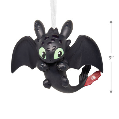 Black Toothless Christmas decoration with red tail fin