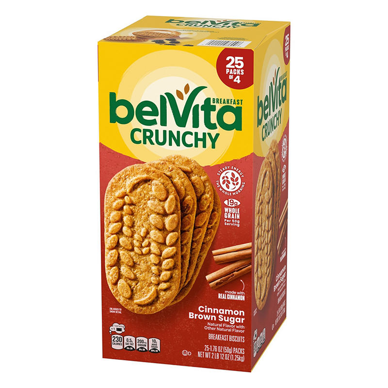 Cinnamon brown sugar belVita biscuits package detail
