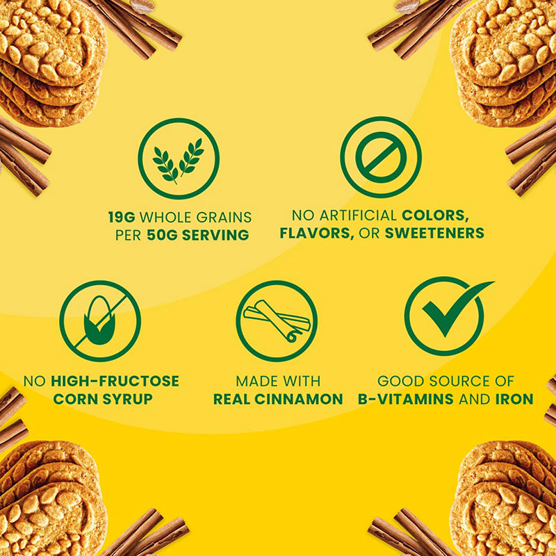 BelVita cinnamon brown sugar biscuits side packaging