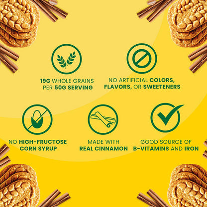 BelVita cinnamon brown sugar biscuits side packaging