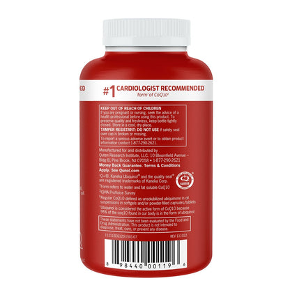 Qunol CoQ10 ubiquinol supplement front label