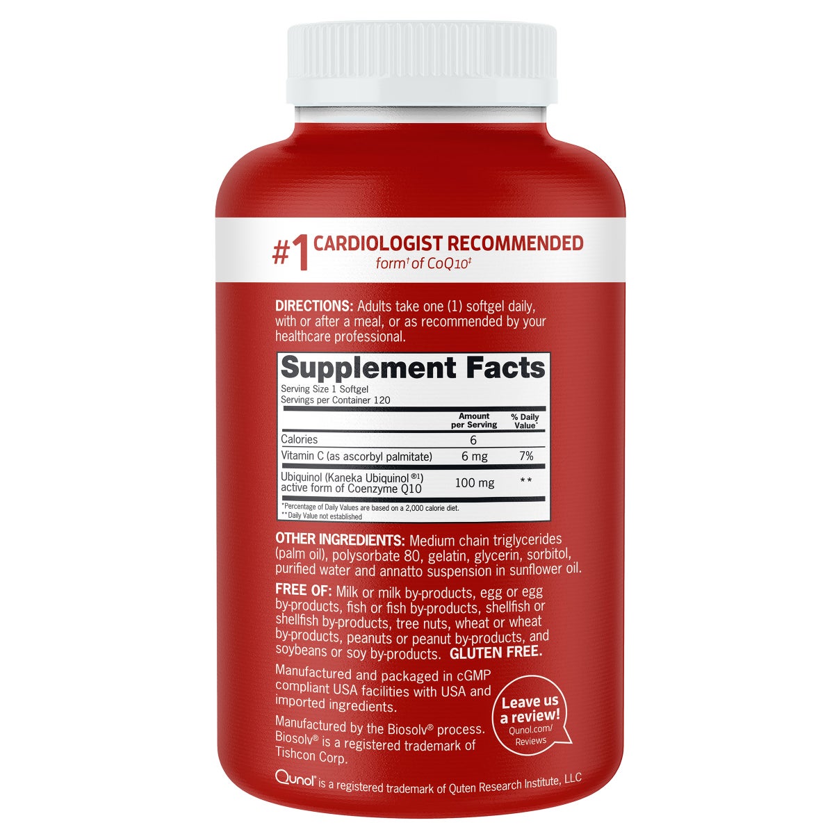 Qunol Mega CoQ10 softgels supplement packaging