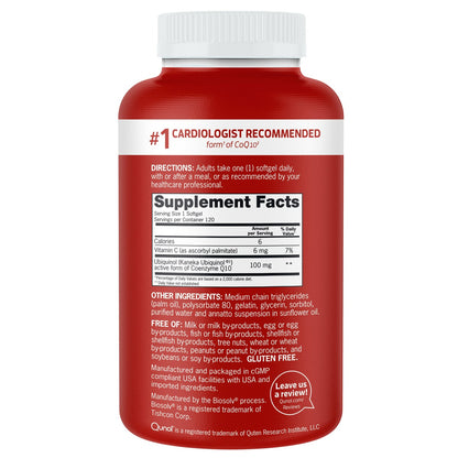 Qunol Mega CoQ10 softgels supplement packaging