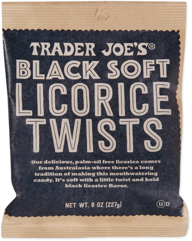 Trader Joe's soft black licorice twists