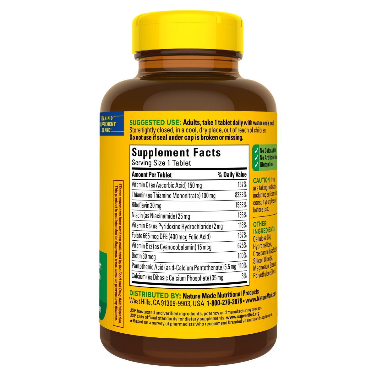 Nature Made B-complex vitamin supplement front label