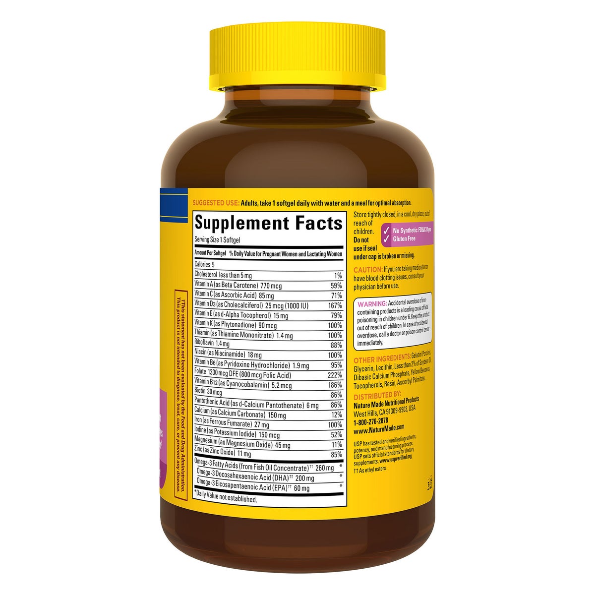 Prenatal softgels with 20 key nutrients by Nature Made