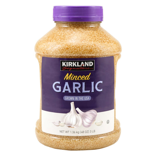 Kirkland Signature minced California garlic 48 oz jar