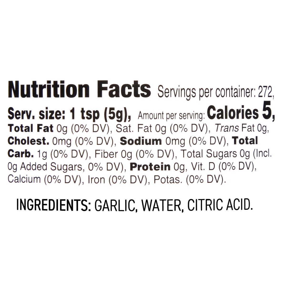 Kirkland Signature minced garlic in water pantry staple