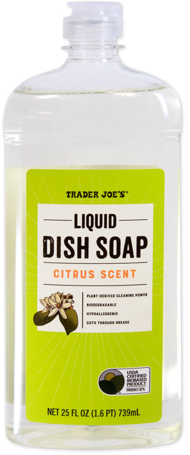 Trader Joe's liquid dish soap with citrus scent