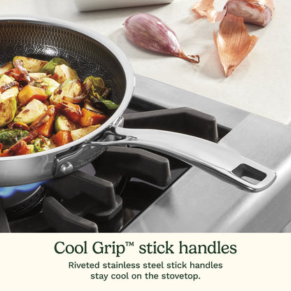 Cuisinart FusionPlus cookware with riveted Cool Grip handles