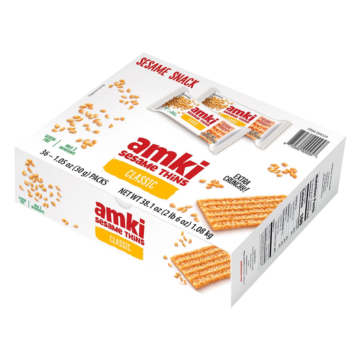 Amki Sesame Thins bulk snack box