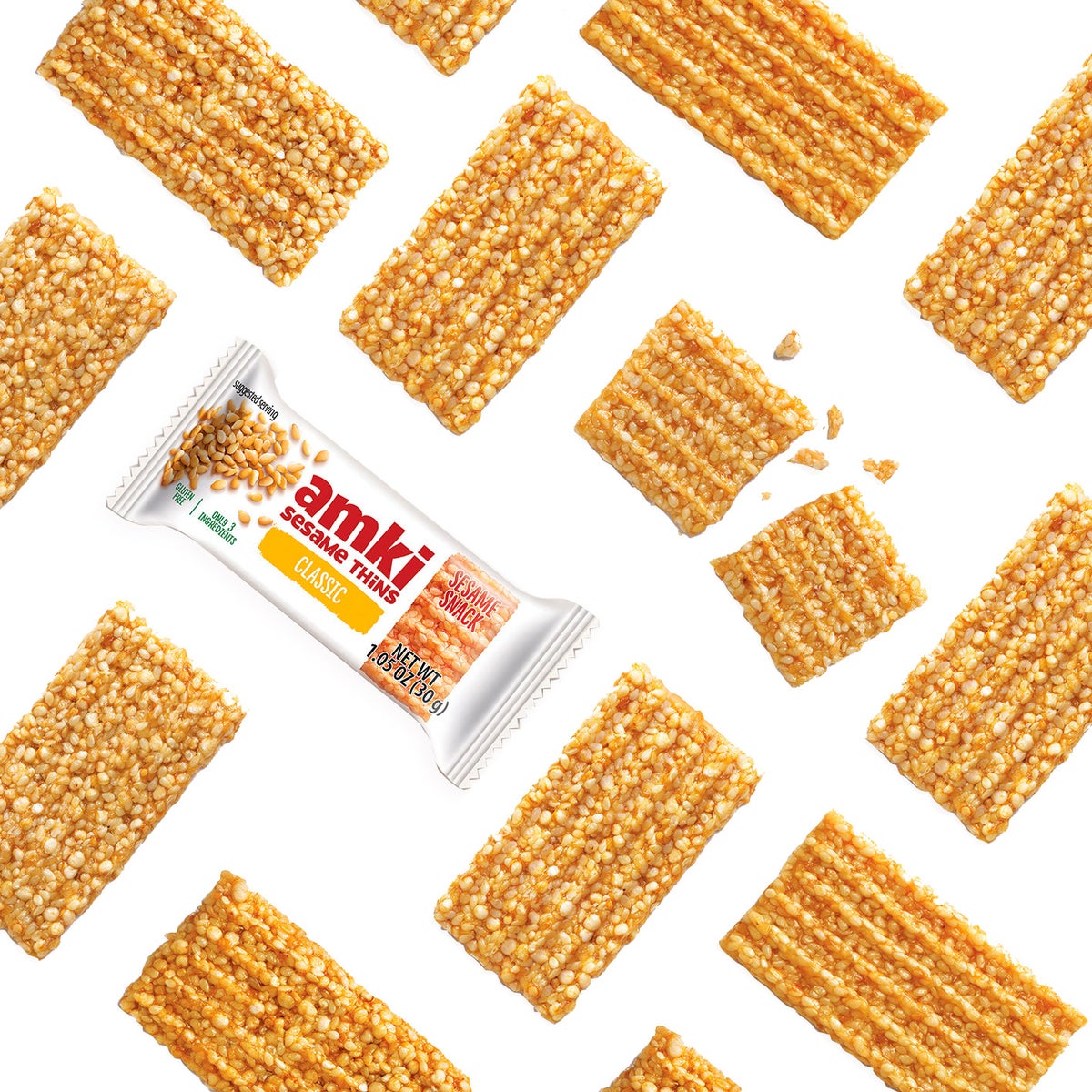 Amki Sesame Thins 45 oz total net weight