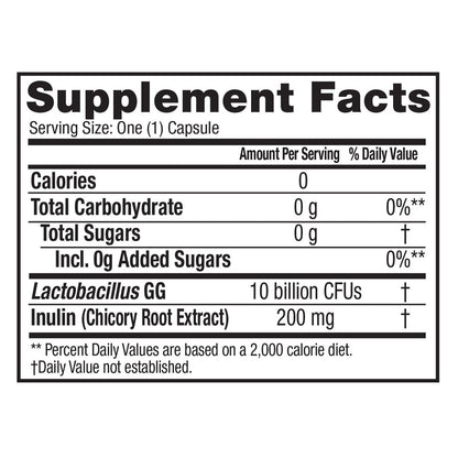 Culturelle daily probiotic supplement bottle front label