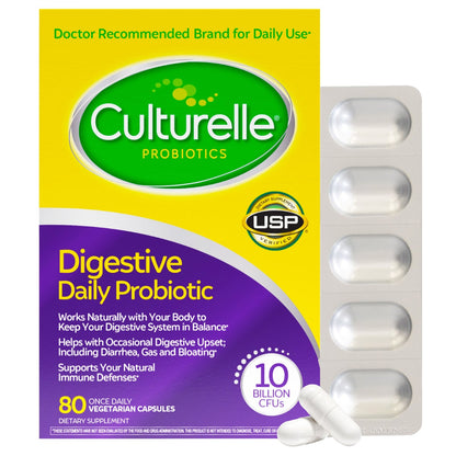 Culturelle 80-count probiotic supplement packaging