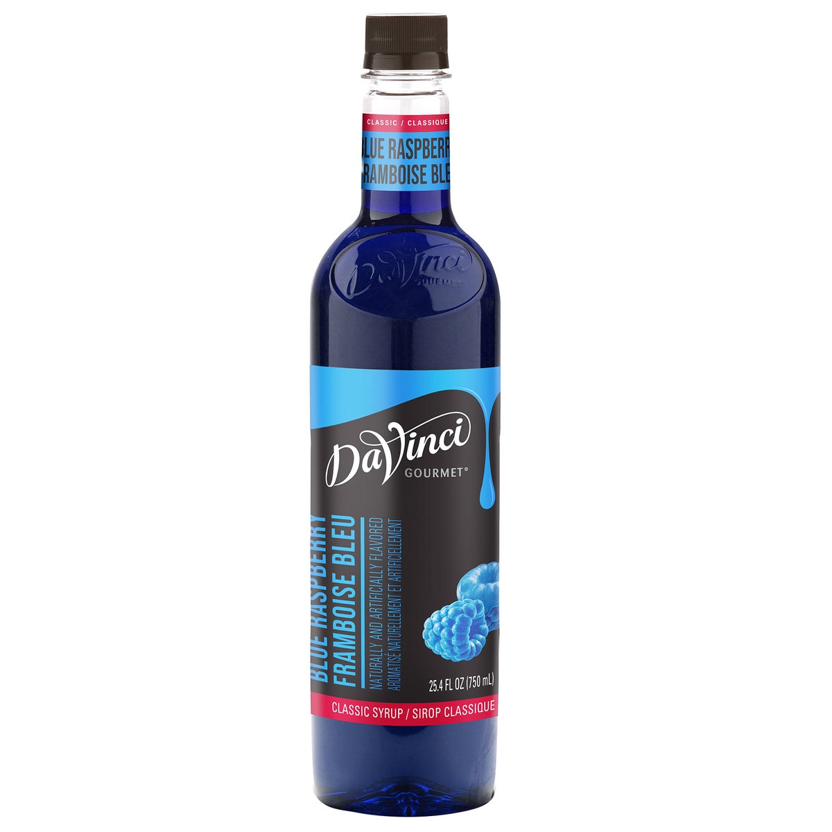 DaVinci Gourmet blue raspberry classic syrup bottle 25.4 oz