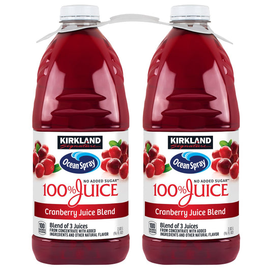 Kirkland Signature Ocean Spray cranberry premium 100% juice 2-count