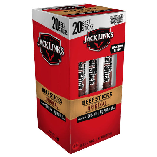 Individually wrapped Jack Link's beef jerky sticks