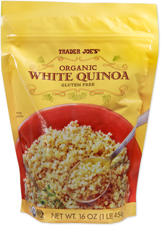 Trader Joe's organic white quinoa package