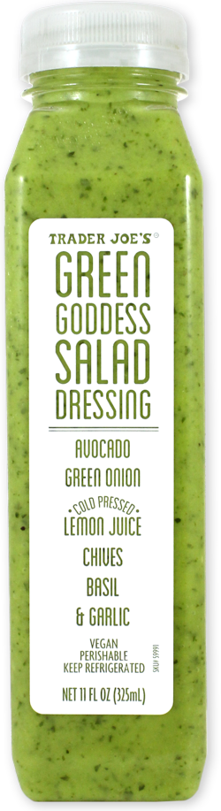 Trader Joe's Green Goddess Salad Dressing vegan bottle