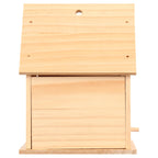 Wooden birdhouse craft with decorative details