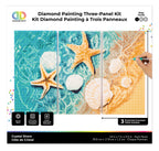 Crystal Shore seaside design with shimmering diamond dots