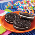 OREO sandwich cookies in a three-pack