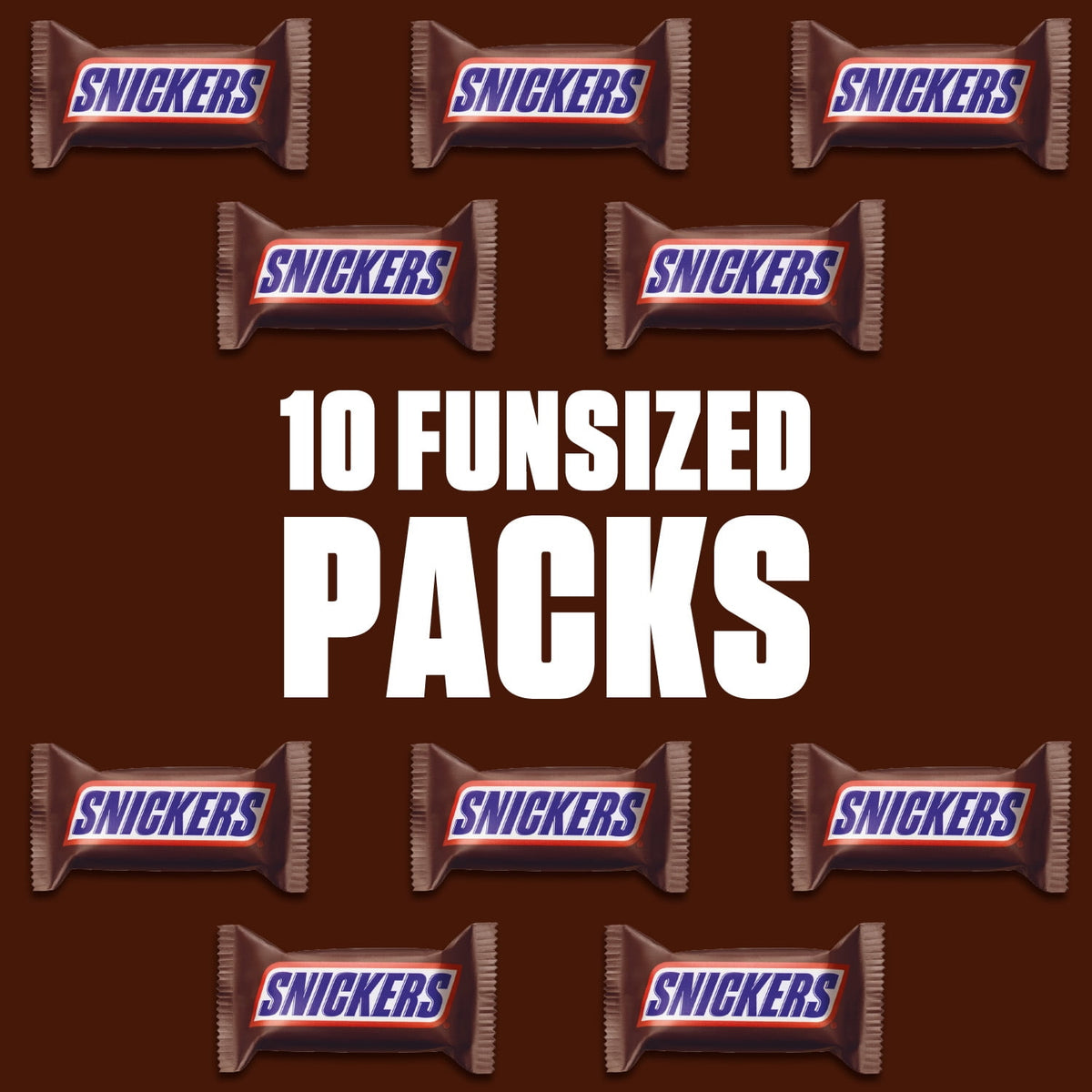 SNICKERS milk chocolate bars with peanuts and caramel