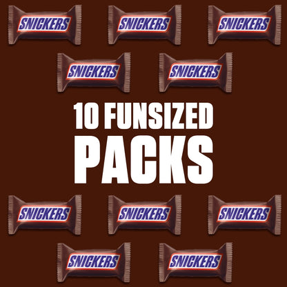 SNICKERS milk chocolate bars with peanuts and caramel
