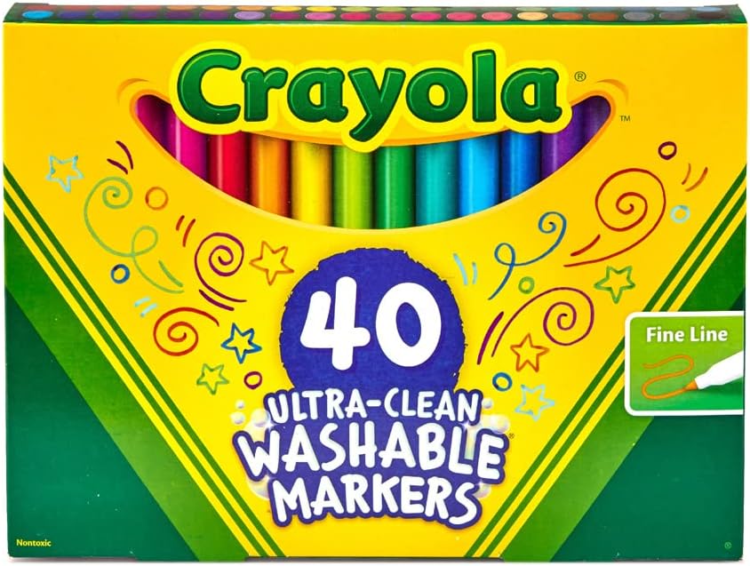 Kids washable coloring markers by Crayola 40ct