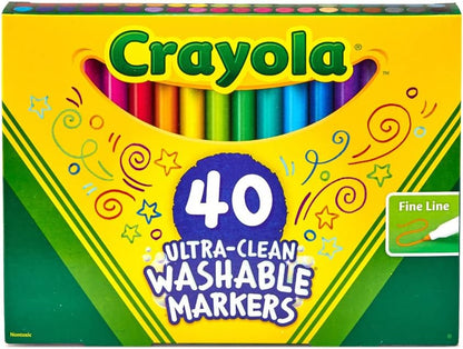 Kids washable coloring markers by Crayola 40ct