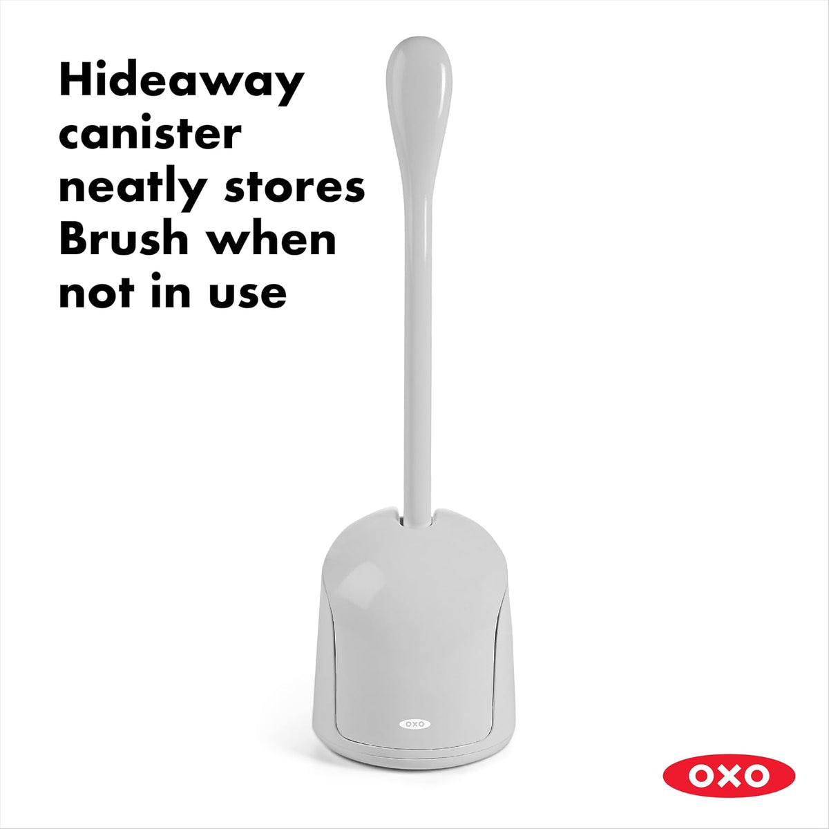OXO compact toilet brush and holder in gray