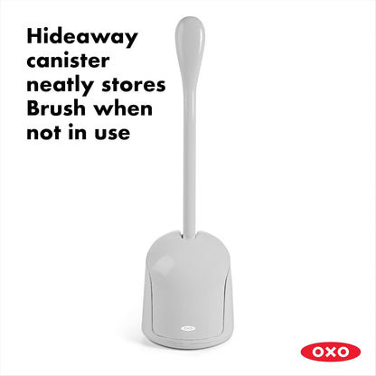 OXO compact toilet brush and holder in gray