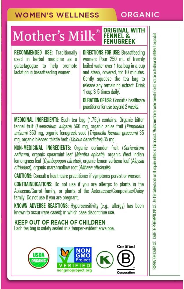 Herbal tea blend with fennel anise and fenugreek