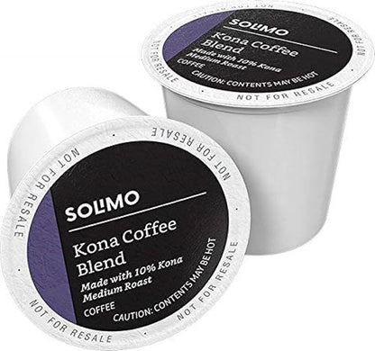 Amazon Brand Solimo Kona Blend medium roast coffee pods 100 count