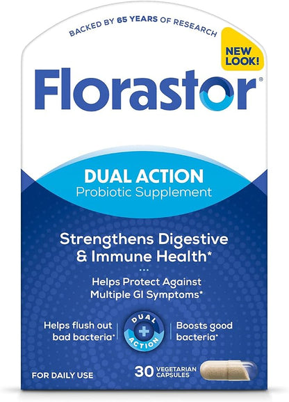 Florastor probiotic 30 capsule bottle