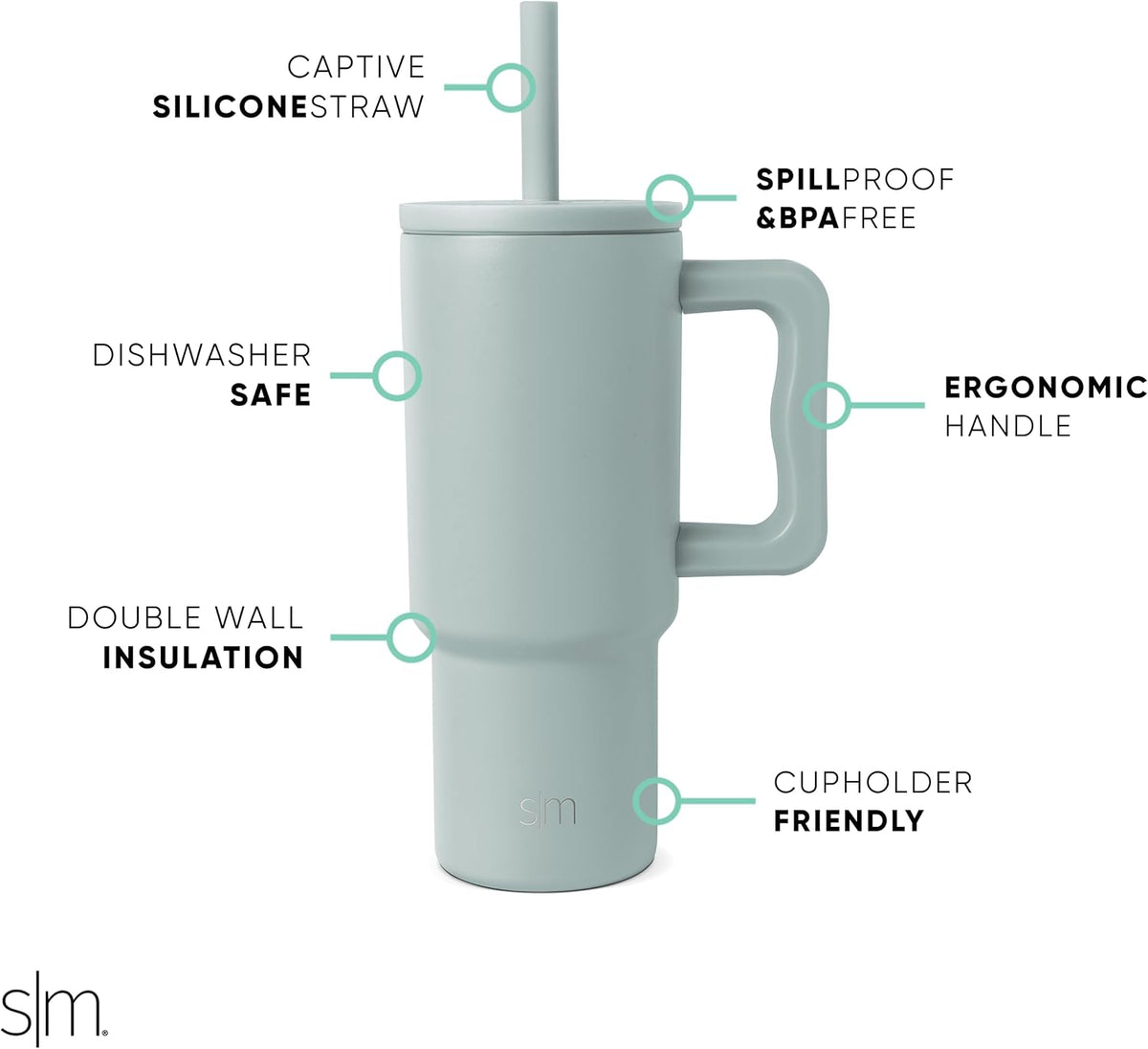 Kids Trek stainless steel tumbler with ergonomic handle