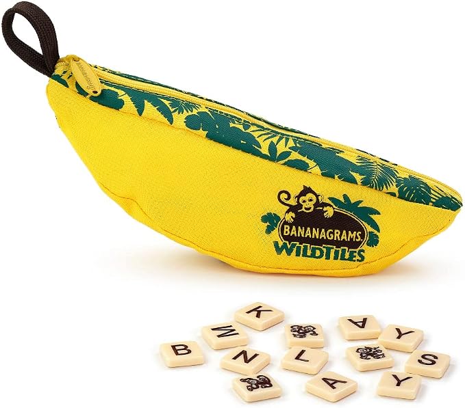 Bananagrams fast-paced travel game packaging