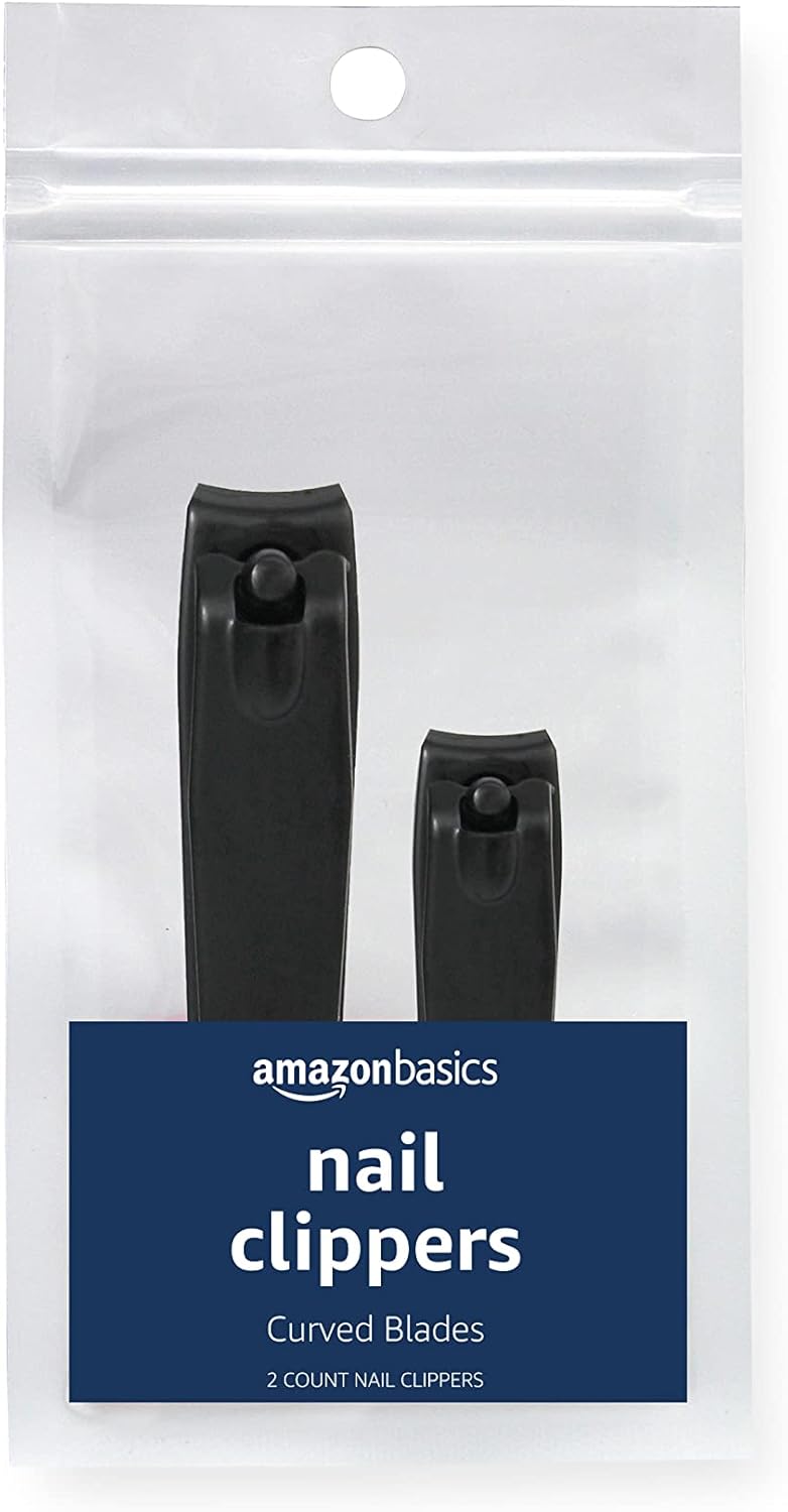 Amazon Basics nail clippers with curved blades