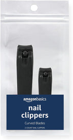 Amazon Basics black fingernail and toenail clipper set