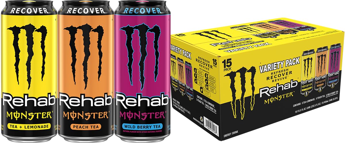 Monster Rehab brewed tea and lemonade energy iced tea