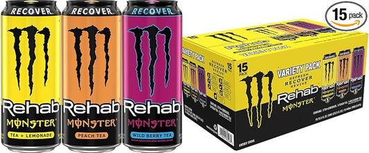 Monster Energy Rehab variety pack energy iced tea cans